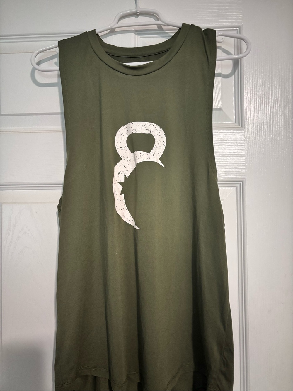 ZYIA Olive Green Sleeveless Active Tank with White Logo